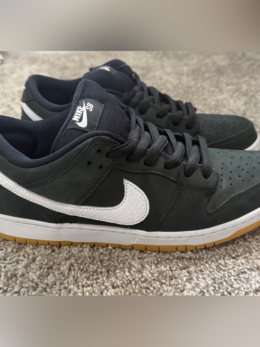 Men's Black/White Nike Dunk low